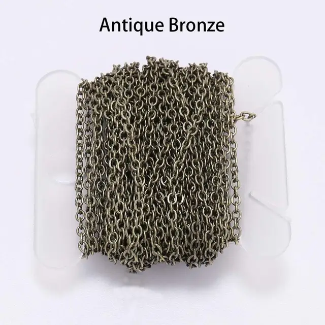 5 m/lot Gold/Bronze Plated Necklace Chain For Jewelry Making Findings DIY Necklace Chains Materials Handmade Supplies Antique Bronze
