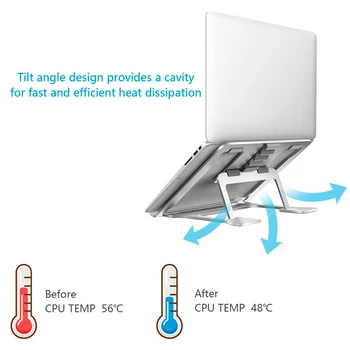 

Laptop Stand Ventilated Portable Notebook Riser Multi-Angle Adjustable Anti-Slip Mount SP99