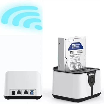 

HDD WiFi Docking Station 1 bay Max 8TB Hard Disk Wireless Control App For Android Ios Support 2.5'' 3.5 SATA Hard Disk USB3.0