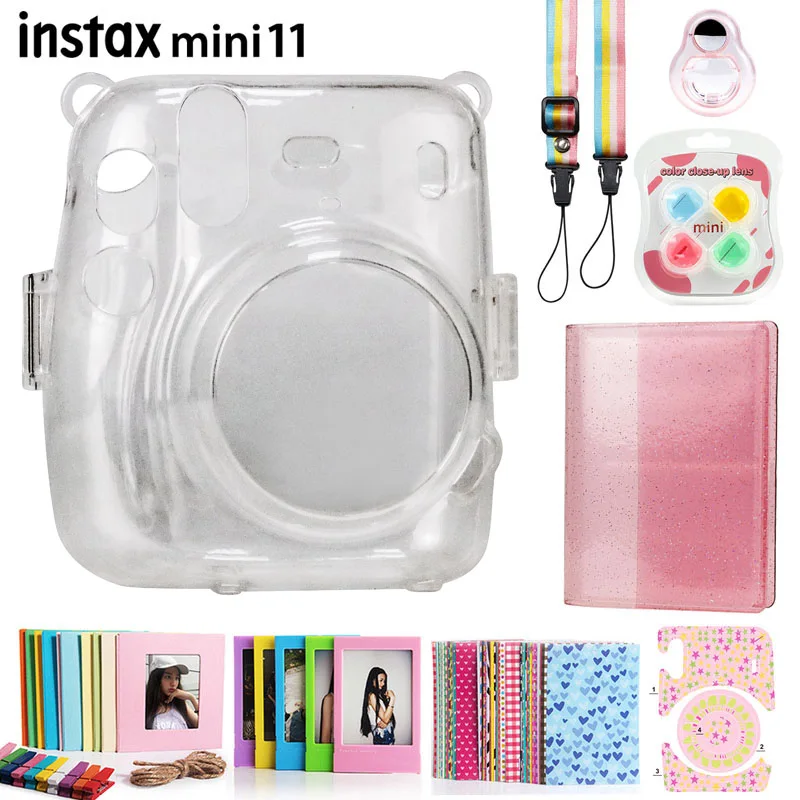 waterproof camera bag Compatible With Fujifilm Instax Mini 11 Camera, Accessories Bundle Includes Crystal Cover Case Photo Album Lens Filters Kit camera hard case Bags & Cases