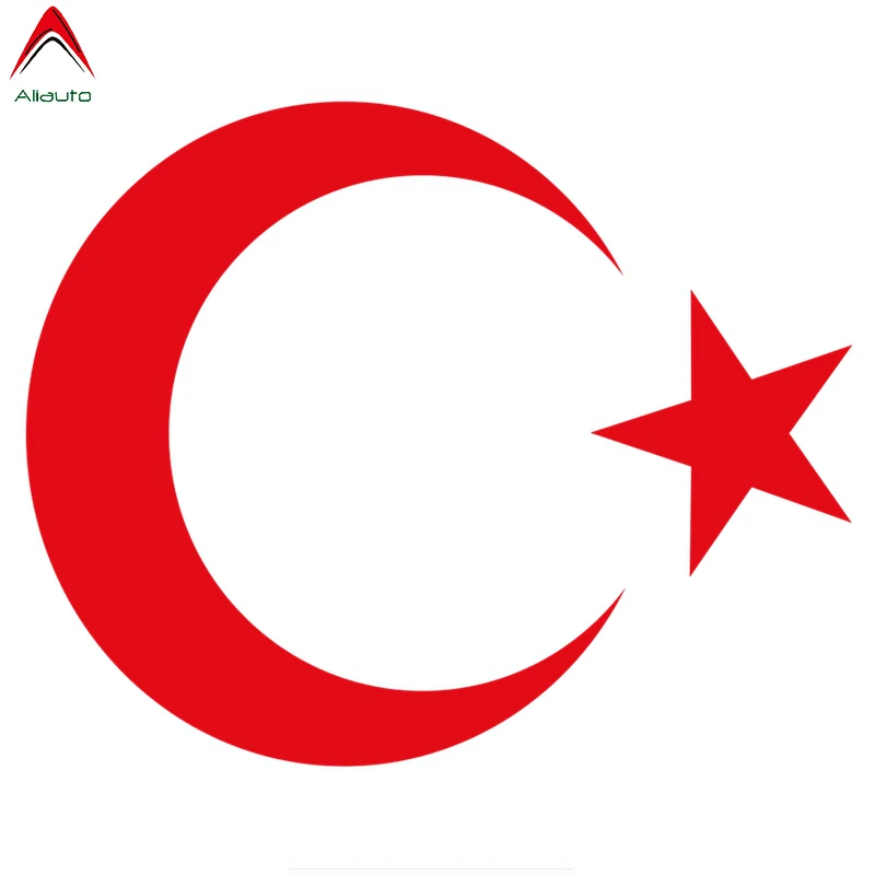 

Aliauto Fashion Creative Car Sticker National Emblem of Turkey Moon & Star Turkish Flag Auto Decoration PVC Decal,15cm*12cm