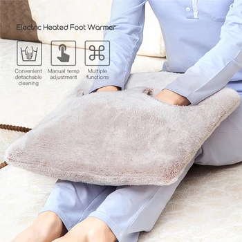 

Electric Foot Warmer Blanket Temperature Adjustable Hand Feet Heating Pads Living Room Soft Flannel Heat Therapy Wrap Unisex 31