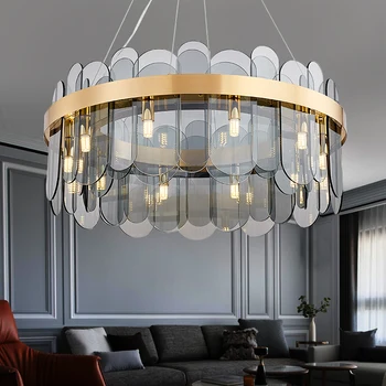 

Postmodern light luxury European living room lamp chandelier 2019 new lamp simple bedroom dining room net red light