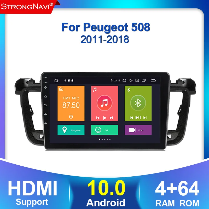 Android 10 4 + 64G DSP автомобильный радиоприемник с навигацией GPS стерео для PEUGEOT 508 2011 2012 2013 2018 головное устройство авто радио мультимедиа плеер|Мультимедиаплеер для авто| | АлиЭкспресс