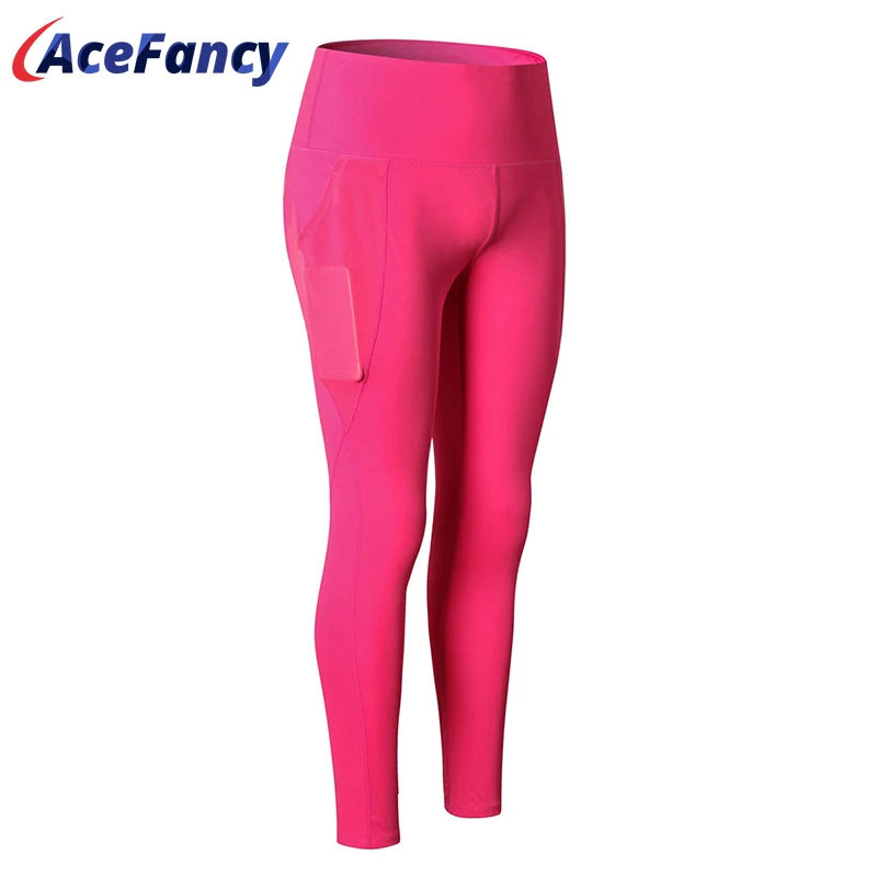 Женские Штаны Для Йоги Acefacy с боковым карманом спортивные Леггинсы для спортзала