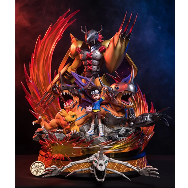 2" Статуя приключений Digimon Greymon бюст имитация искусства и рукоделия полная длина портрет мультфильм GK фигурка игрушка M4051