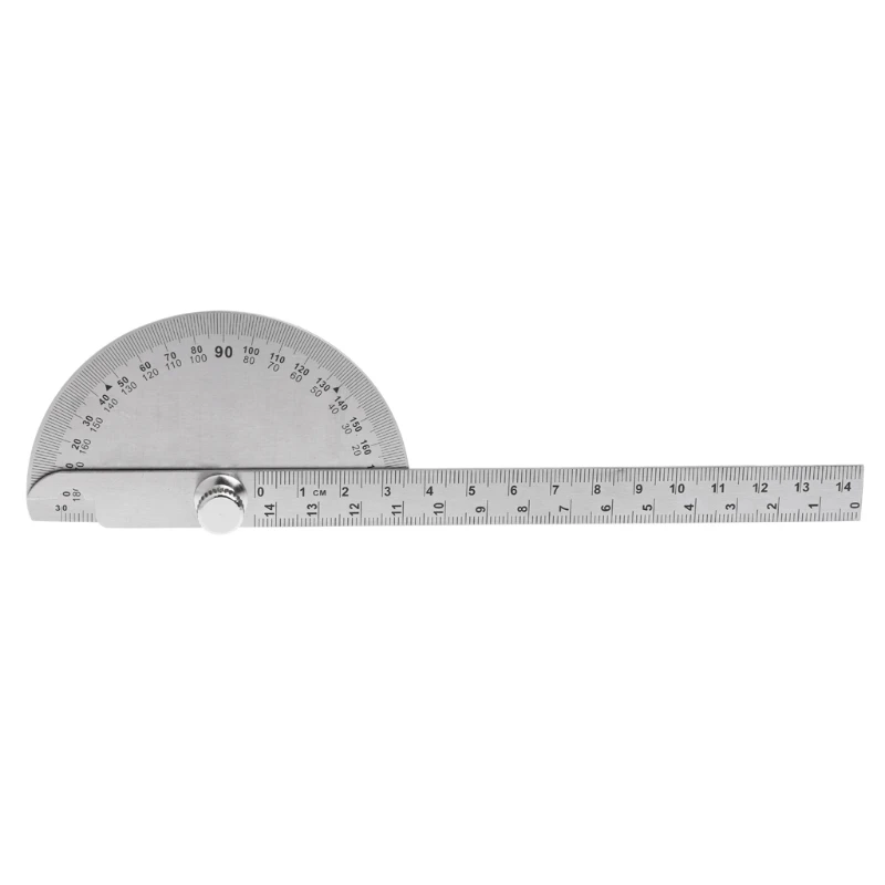 

1Pc 0-180 Angle Ruler Round Head Rotary Protractor Adjustable Universal Stainless Steel Measuring Tool