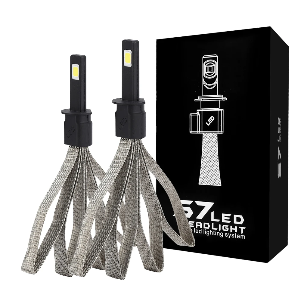 

H7 H11 H1 Car Headlight Bulbs H4 LED H3 H27 HB3 HB5 880 9005 HB3 9006 HB4 HB112V 24V 60W 6000K 10000LM/Pair Lamp Auto Bulb Light