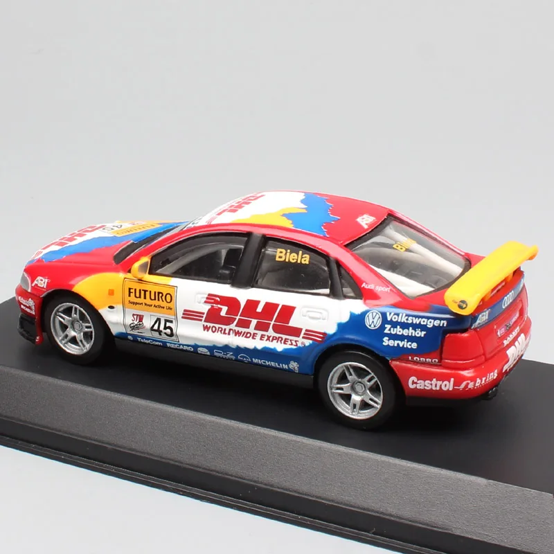 1/43 весы высокоскоростные маленькие Audi A4 STW ADAC No#45 Biela No#10 touring Diecasts& Toy Vehicles гоночный автомобиль игрушки модель акриловая коробка