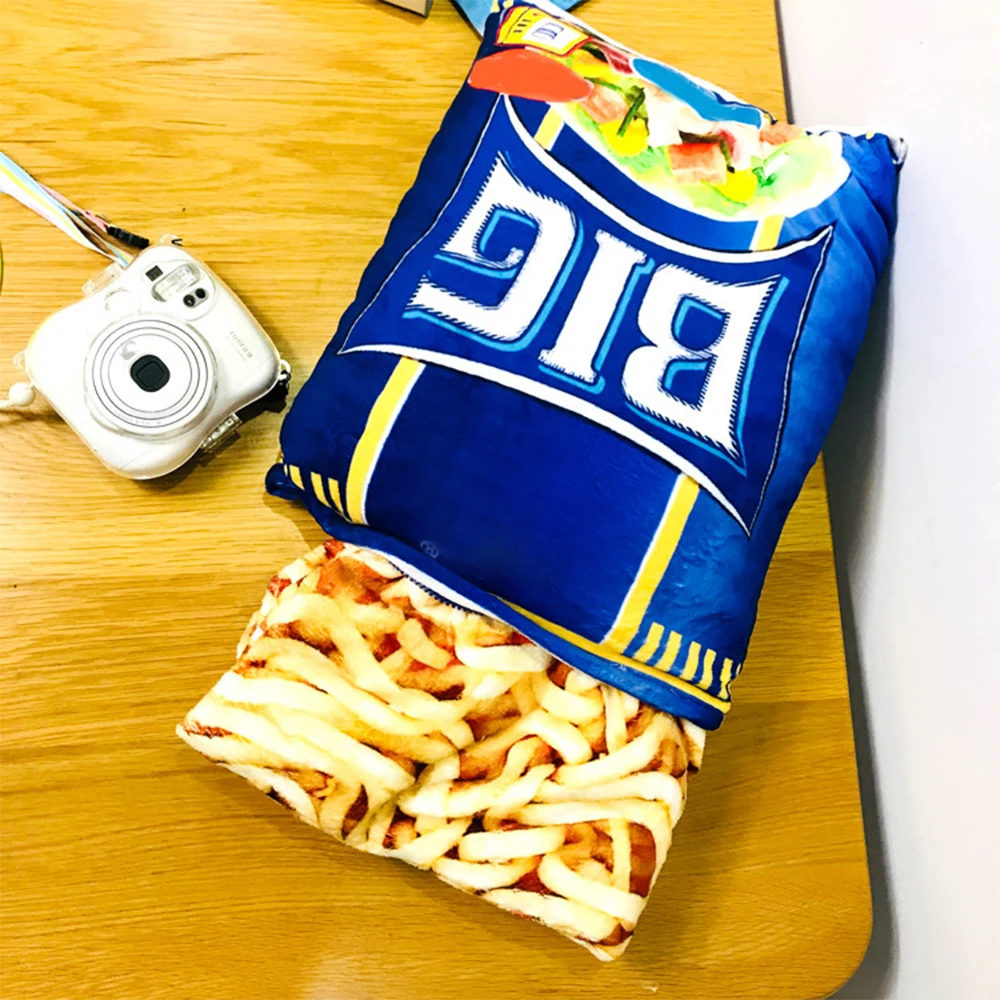 Online Celebrity Snacks Instant Noodles Pillow Tanabata Festival Advertising Hitting on Me Funny Cool PP Cotton Blanket Gift