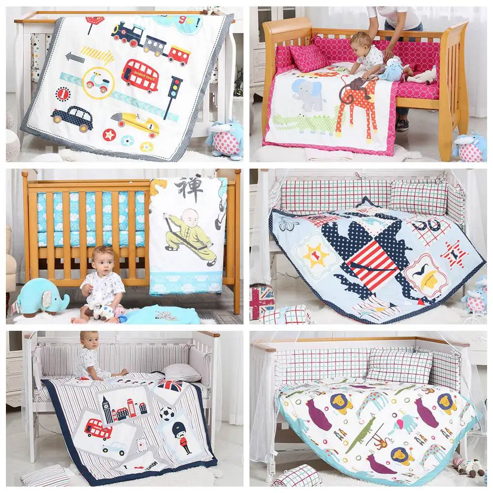 Комплект постельного белья i baby из 9 предметов для детской кроватки хлопковая