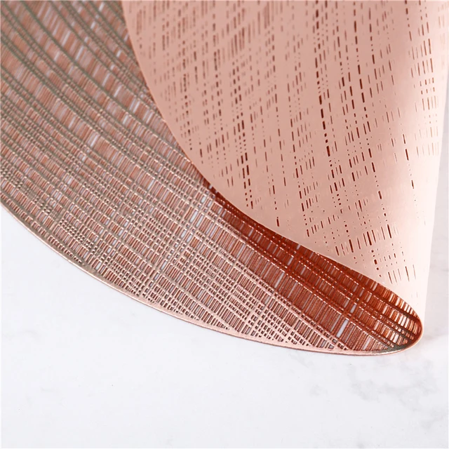 6/4Db Európai Stílusú Kerek Forró Bélyegzés Üreges Pvc Placemat Hőálló Nem Csúszás Háztartási Asztal Dekoráció Szőnyeg - Image 6