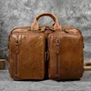 MAHEU Men's Genuine Leather Shoulder Bag Messenger Bag Travel Laptop Bag Men Male Document Business Bag Leather Briefcase Bag ► Photo 2/6