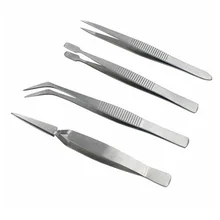 4 шт. Пинцет для ресниц из нержавеющей стали Высокоточный Антистатический пинцет для наращивания ресниц Пинцет для ремонта