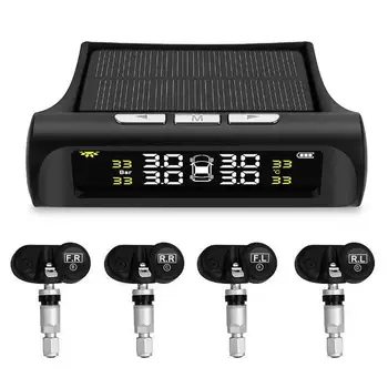 

Smart Car TPMS Tyre Pressure Monitoring System Solar Power Digital LCD Display Auto Security Alarm Systems Tyre Pressure