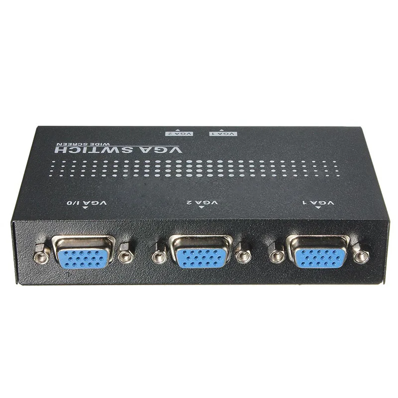 Hot 3C-2 In 1 Out VGA 2 PORTE a monitor two sources MANUAL SWITCH SPLITTER | Электроника