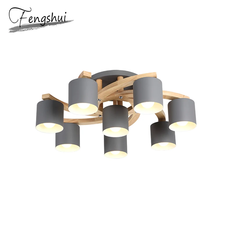 

Modern Iron Wood Ceiling Lighting LED Ceiling Light Fixture Indoor Decor Dining Living Room Bedroom Hotel kitchen Ceiling Lamp
