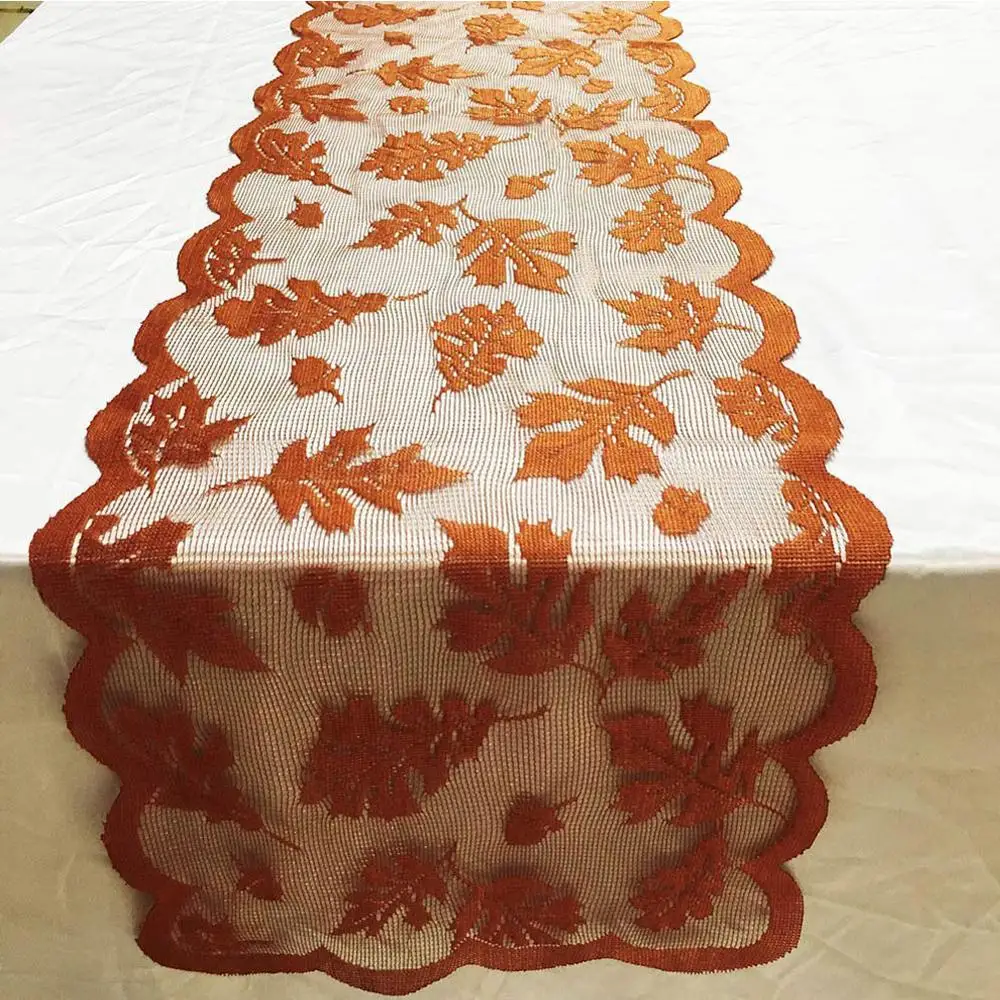 

Thanksgiving Harvest Festival Autumn Harvest Festival Golden Maple Leaf Lace Table Spreader Coffee Table Bar Table Coffee Table