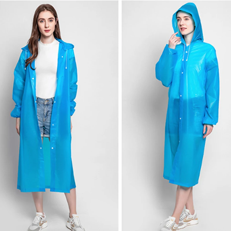 Waterproof Raincoat Reuseable EVA Rain Poncho For Kids Girls Women Students raincoat poncho