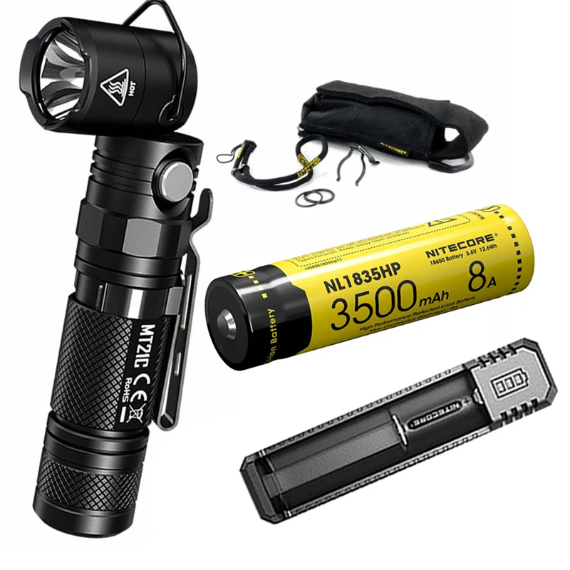 Многофункциональный фонарик NITECORE MT21C CREE XP L HD V6 max 1000 люмен регулируемый фонарь 90
