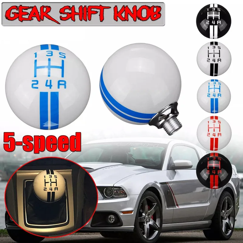 Universal Auto 5 Speed Shift Knob Head Racing Car Gear Lever Handle Shiter  Pomo De Carro - Gear Shift Knob - AliExpress
