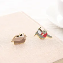 South Korea Creative Metal Brooch Super Adorable Giant Cute Storybrooke Metal Pendant Cute Brooch Badge