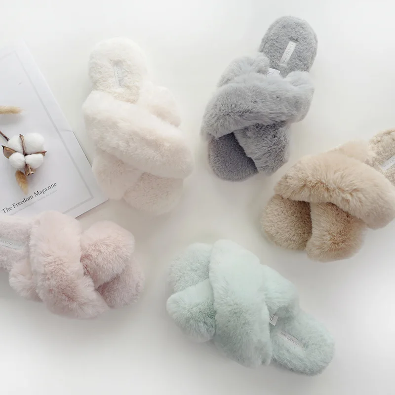 

Silky Small Dehaired Angora Cross Soft-Sole Thick Sole Simple Winter Home Slipper Women's Waterproof-Outdoor Wear Slipper