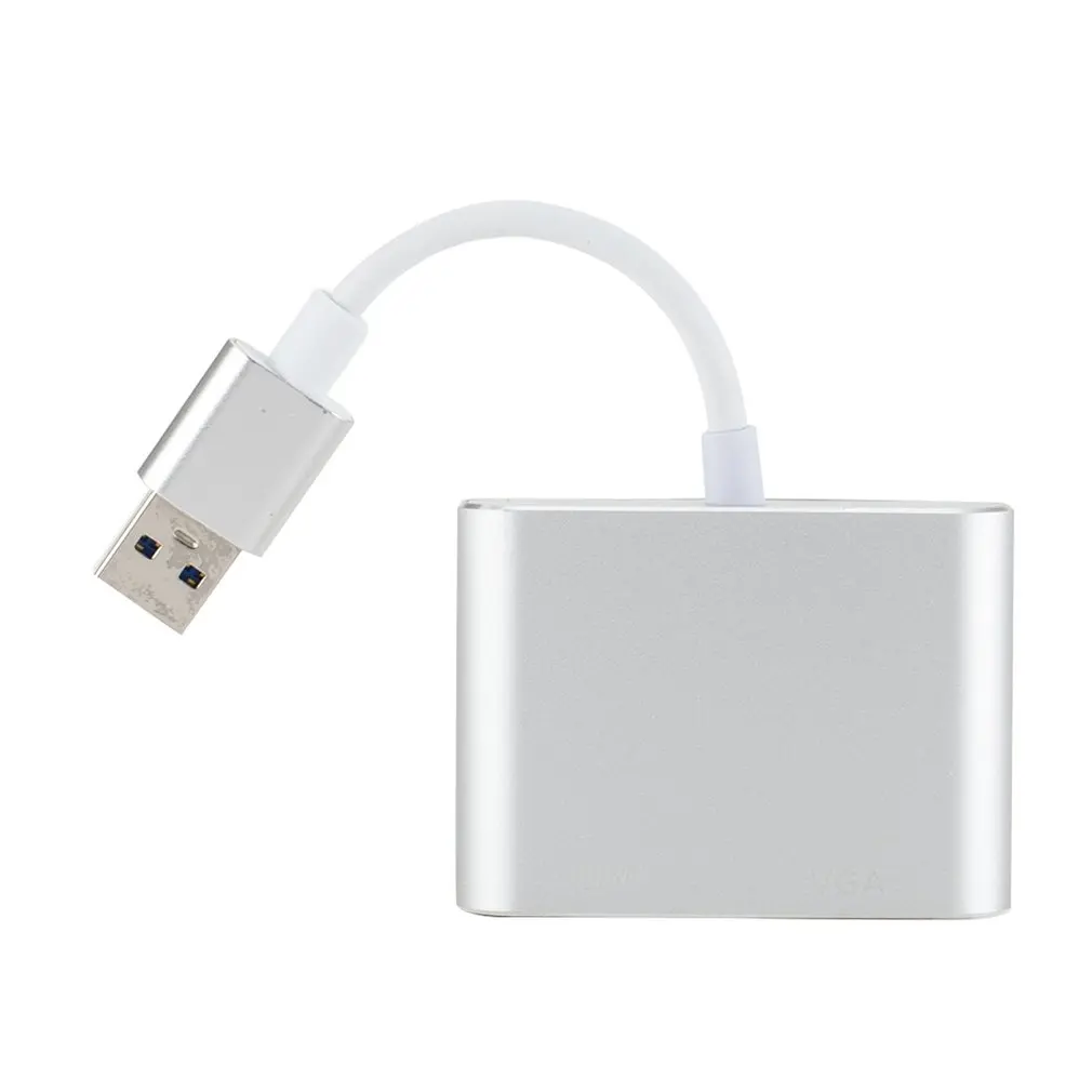  USB3.0 a HDMI Vga 4K HD 1080P Multi-Display 2-in-1 USB per convertitore di HDMI Audio Video Cable P