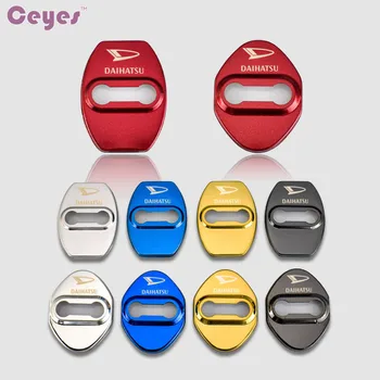 

4pcs Car Styling Emblems Case Stickers For Daihatsu Terios Sirion Yrv Door Lock Cover Auto Covers Sticker Exterior Accessories