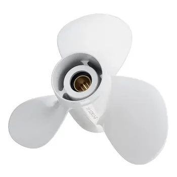 

Hot Boat Outboard Propeller 663-45974-02-98 For Yamaha 25-60HP 11 1/2 X 13 Aluminum 13 Spline Tooths R Rotation 3 Blades White