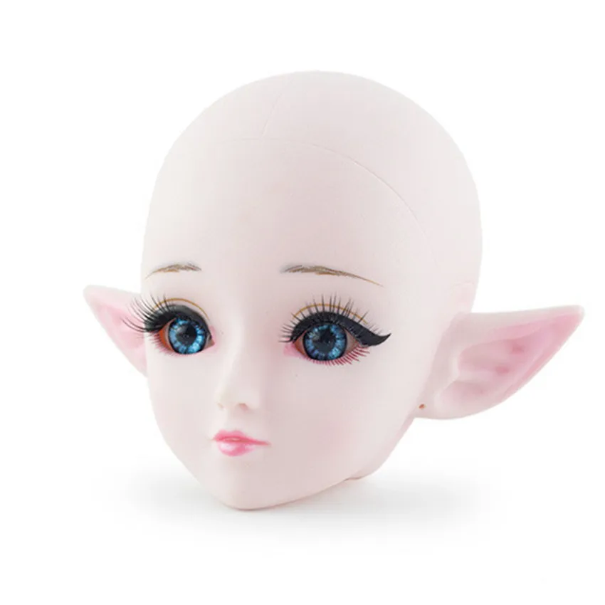 60 см 1/3 Bjd кукла голова эльфа стиль с макияжем 4D глаза куклы белая кожа Blad для