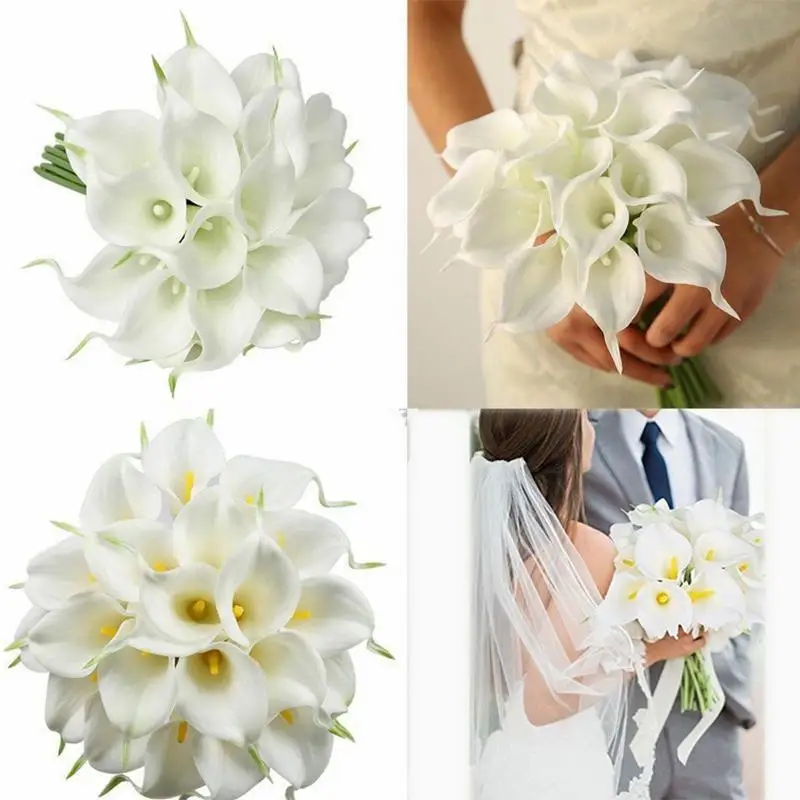 10 PCS Artificial Flowers Good Flexibility Suitable For Christmas Weddings Birthday Parties Home Decor