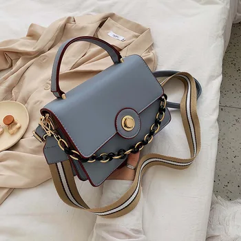 

Chain Pu Leather Crossbody Bags For Women 2019 Small Shoulder Messenger Bag Special Lock Design Female Travel Handbags