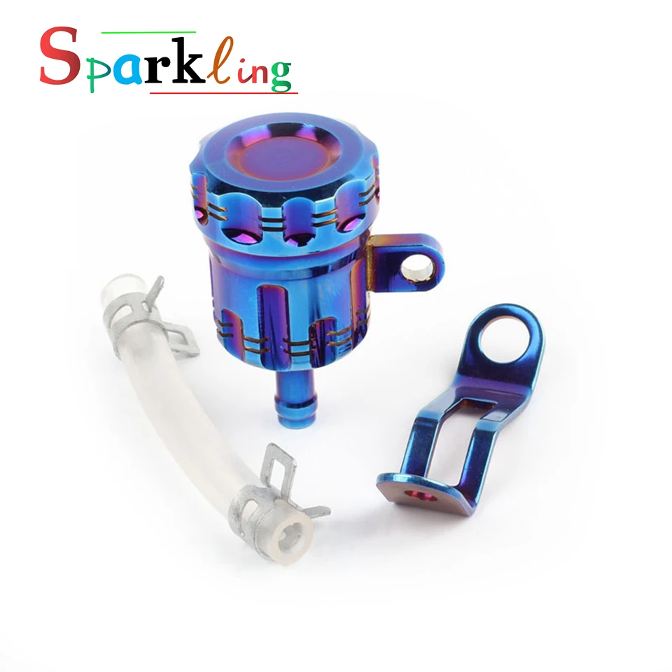 Universal CNC Burnt Titanium Color Oil Pot for Motorcycle Brake/Clutch Master Cylinder Modified Creative Pump Oiler | Автомобили и