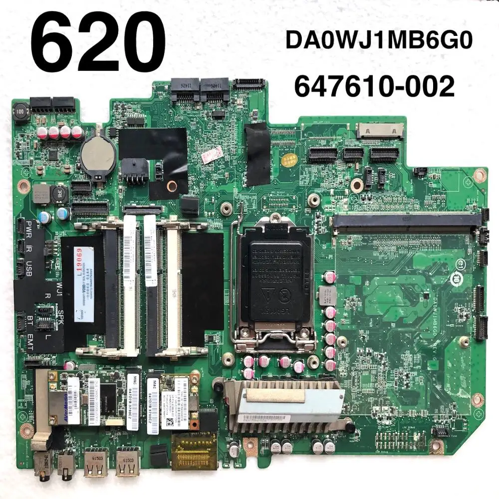 647610-002 для hp Touchsmart 620 материнская плата DA0WJ1MB6G0 LGA1155 материнская плата полностью протестировано работы
