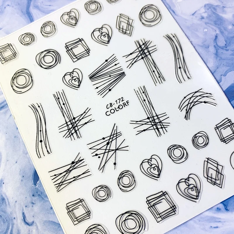 Новейший CB sereis CB-172 Геометрическая маникюрная наклейка инструмент ...