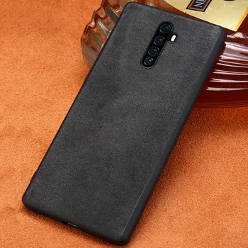 

Cow Suede Genuine Leather Phone Case for Realme X2 Pro X2 X XT 5 6 Pro Cover For OPPO A5 A9 2020 Reno 4 2 3 Z Ace R17 K5 Cover