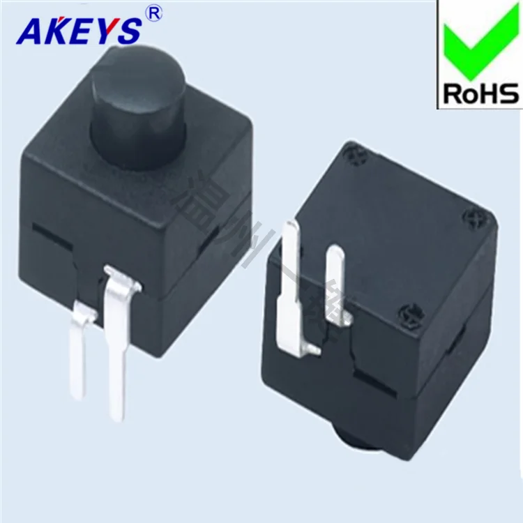 

10 PCS YT-CB1212-112B bent leg lamp flashlight switch with strong light column Wenzhou one-button self-locking switch