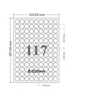 

Event Blank Self-Adhesive Label 7000Pcs/ Lot 2cm 0.8inch Kraft Paper Round Sticker Print In A4 Sheet Suit Laser Inkjet Printer