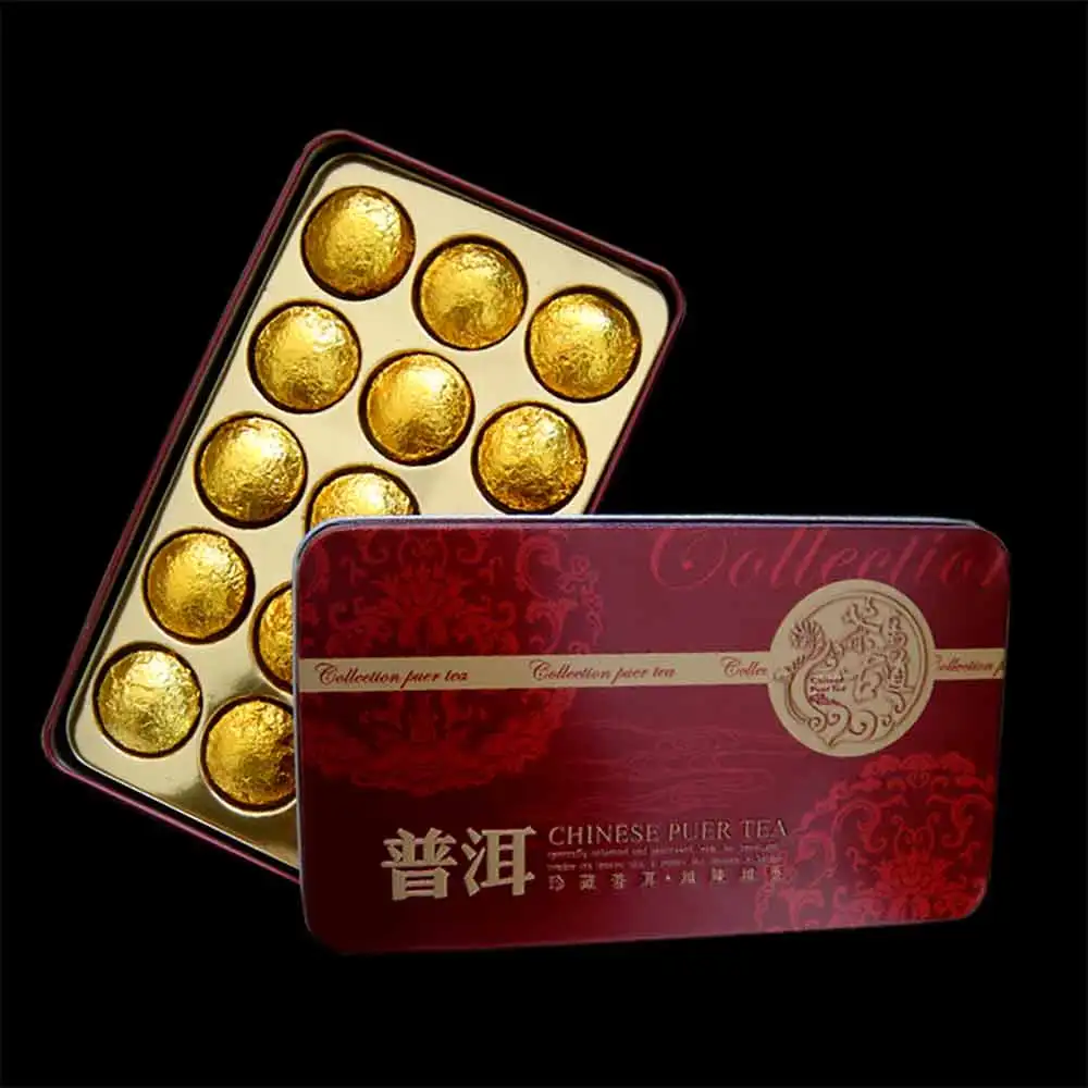 2019 Yr Mini Puer Tuocha Gold Tin Foil Packing Ripe Pu-erh Shu Gift 75g | Дом и сад