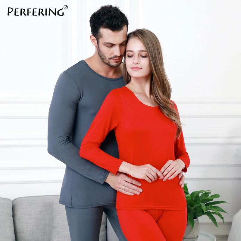 Perfering 2 шт./компл. подштанники для мальчиков и девочек Теплые Термальность нижнее белье Костюмы Для мужчин зимняя женская обувь размера плюс L-6XL Термальность костюм