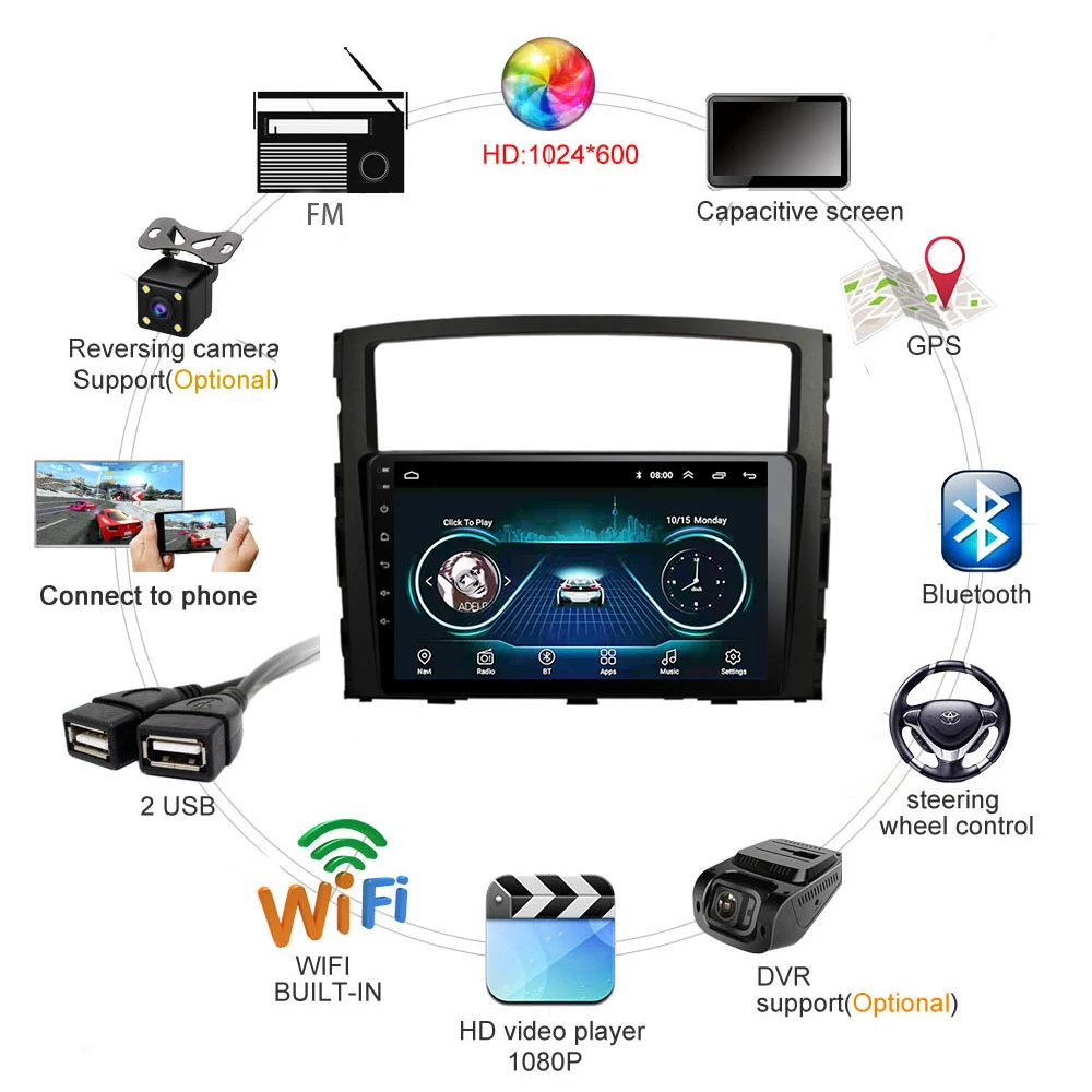Perfect Car Radio multimedia Player For Mitsubishi Pajero 2006-2011 GPS Navigation HD Video auto Universal 5 Perfect Car Radio multimedia Player For Mitsubishi Pajero 2006-2011 GPS Navigation HD Video auto Universal 5