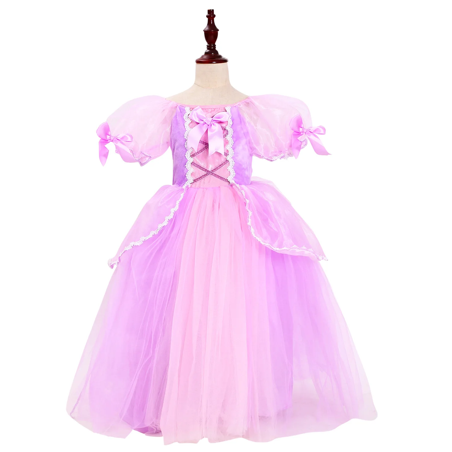 

Long Hair Princess Sophia Girls Halloween Cosplay party Show costume Dress kids dresses for girls