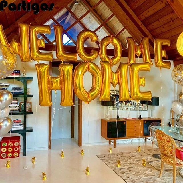 1set 16inch Rose Gold Welcome Home Letter Foil Balloons Welcome Back To Home  Event Party Supliers Inflatable Air Balls Decor - Ballons & Accessories -  AliExpress