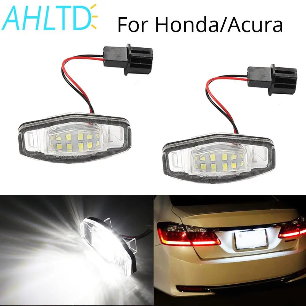 

2 Pcs Car LED Number License Plate T10 Plug Light Trunk Lamp for Honda Civic City Legend Accord CSL2017