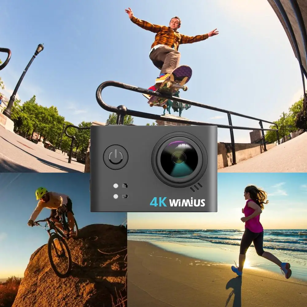 Wimius L2 Спортивная экшн-видеокамера s 12MP Водонепроницаемая 4K Ultra HD DV 170D Спортивная экшн-камера wifi видеокамера на шлем