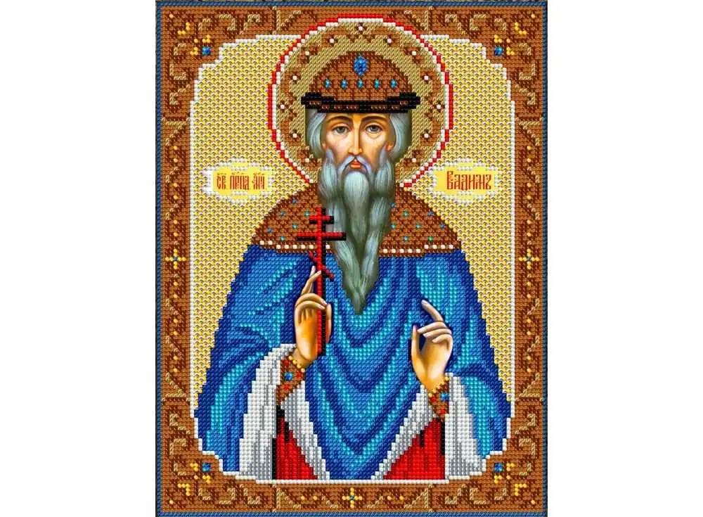Набор вышивки бисером "Святой Вадим" 18x24 см Вышиваем L-123 | Дом и сад