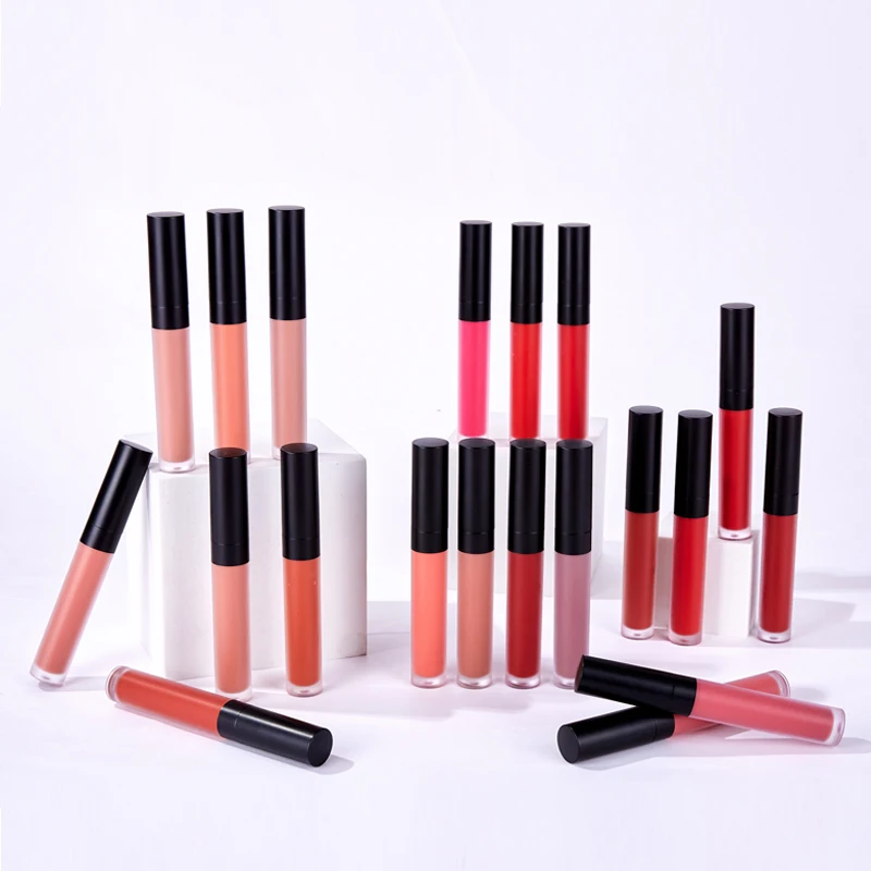 

Wholesale brand newest 24 colors lipstick private label long lasting flavor matte liquid velvet lipstick