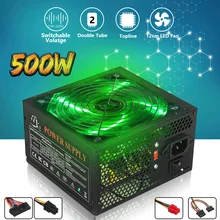 Max 500W Netzteil 120mm LED Fan 24 Pin PCI SATA ATX 12V PC Computer Netzteil 110220V für Desktop Gaming