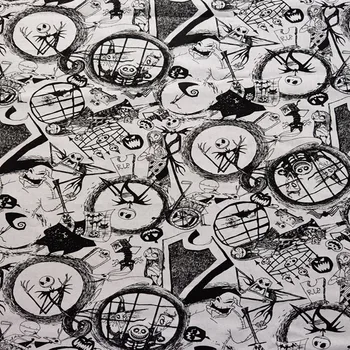 

105cm Width Jack Skull 100% Cotton Fabric for Boy Clothes Hometextile Cushion Cover Backpacks DIY-BL049
